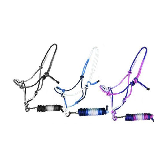 Showman® Ombre Cowboy Knot Halter with Matching Lead