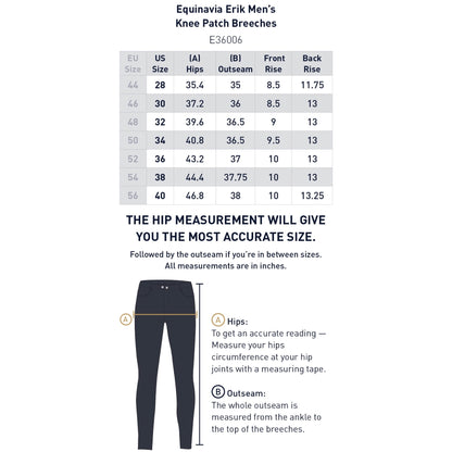 Equinavia Erik Mens Knee Patch Breeches - Black