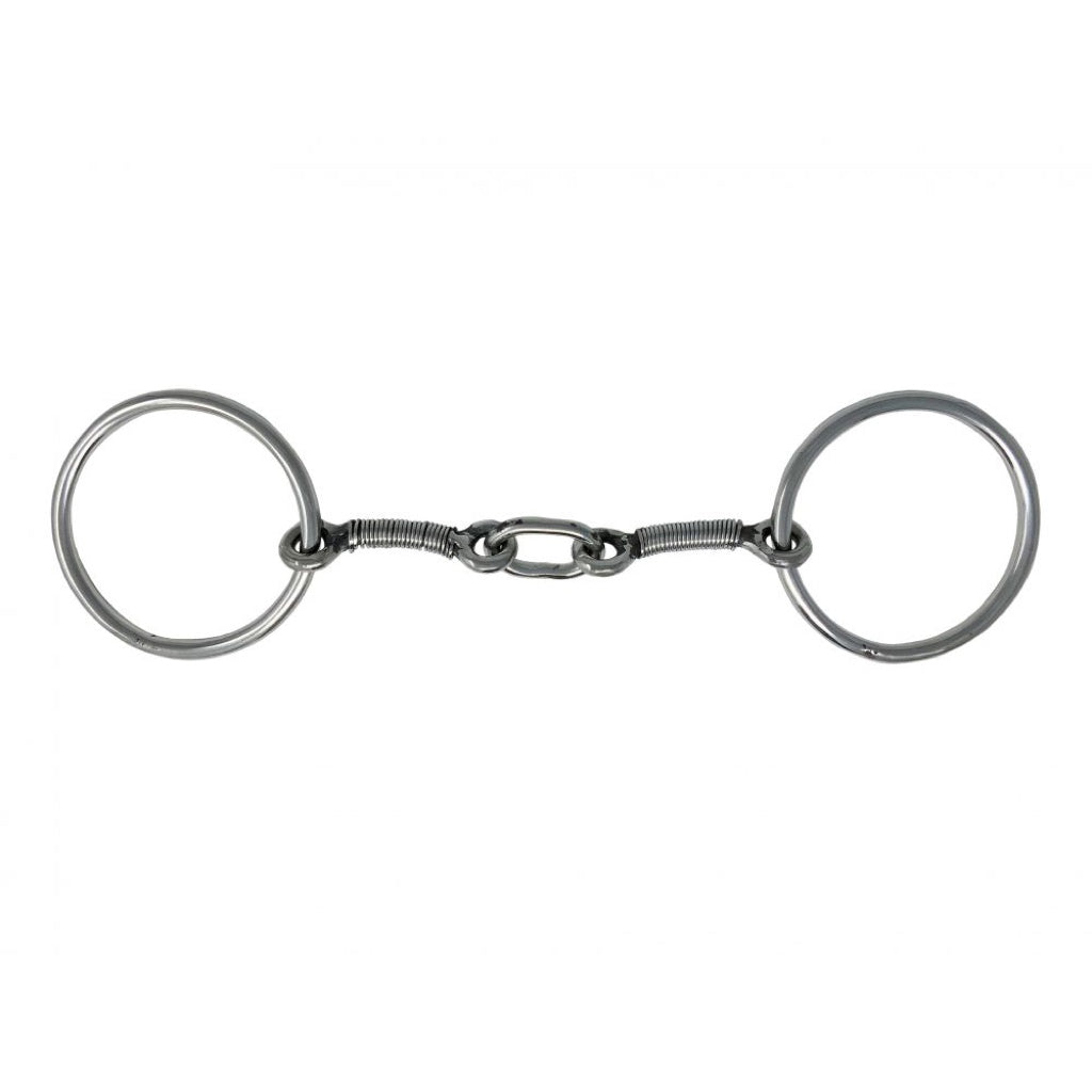 Showman® Stainless Steel Loose Ring Twisted Wire Snaffle Bit - 5 1/2"