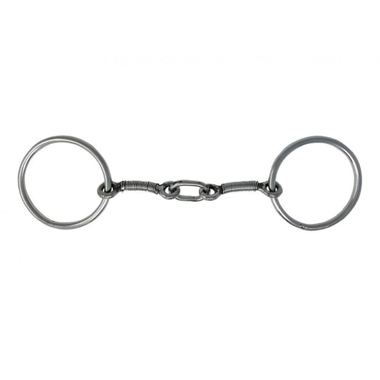 Showman® Stainless Steel Loose Ring Twisted Wire Snaffle Bit - 5 1/2"