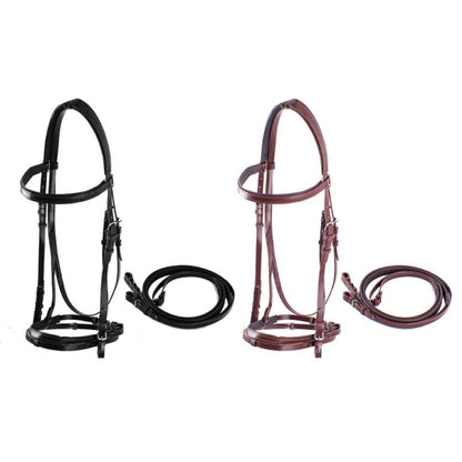 Showman® Nylon Coated Synthetic English Flash Bridle