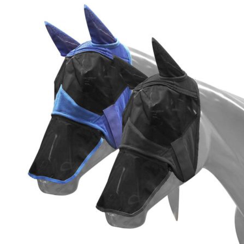 Showman® Teddy Fleece Fly Mask with Detachable Nose