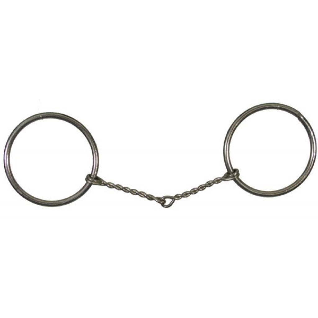 Showman® Nickel Plated Loose Ring Twisted Wire Snaffle Bit - 5"