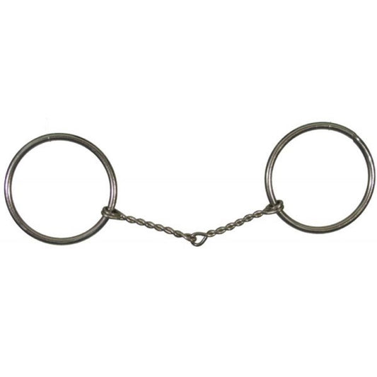 Showman® Nickel Plated Loose Ring Twisted Wire Snaffle Bit - 5"