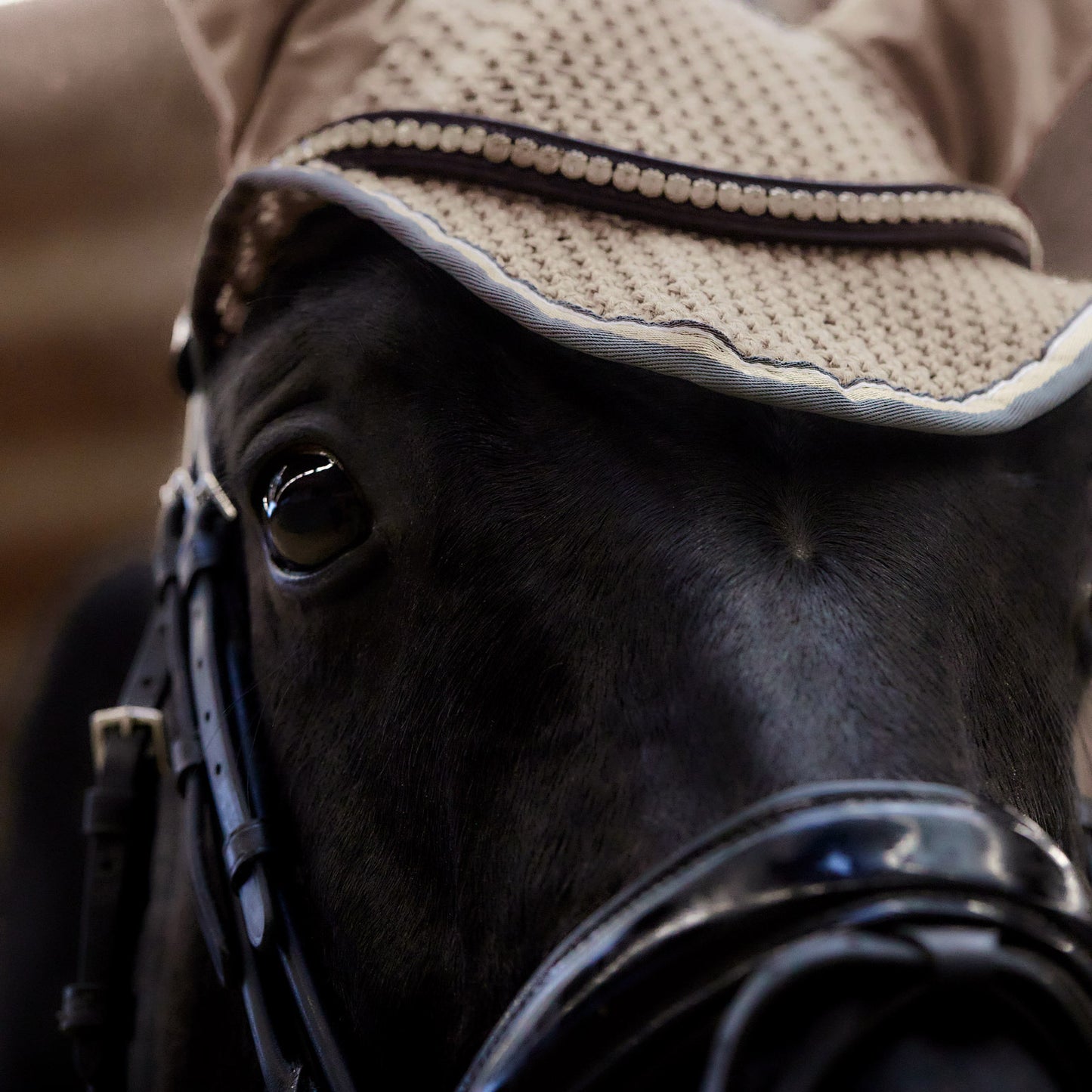 Horze Adepto Ear Net - Safari Brown