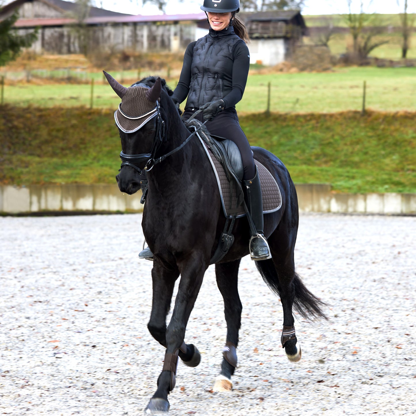 Horze Adepto Ear Net - Dark Brown