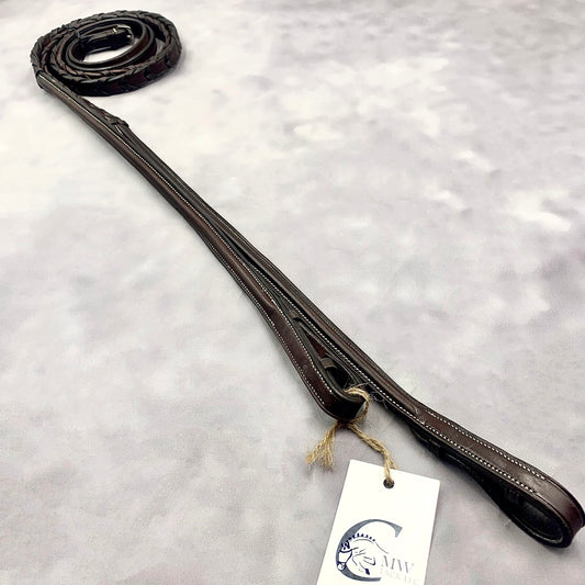 Royal International Plain Raised Laced Reins {American Leather}