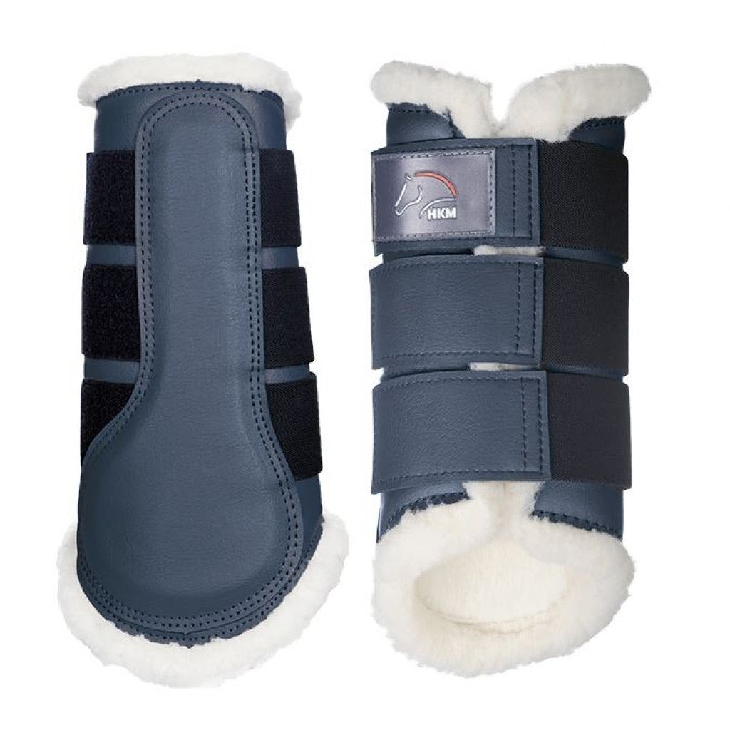 HKM Comfort Sport Boots - Deep Blue/Natural
