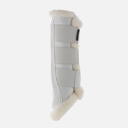 Horze Wilton Faux Fur Brushing Boots - White
