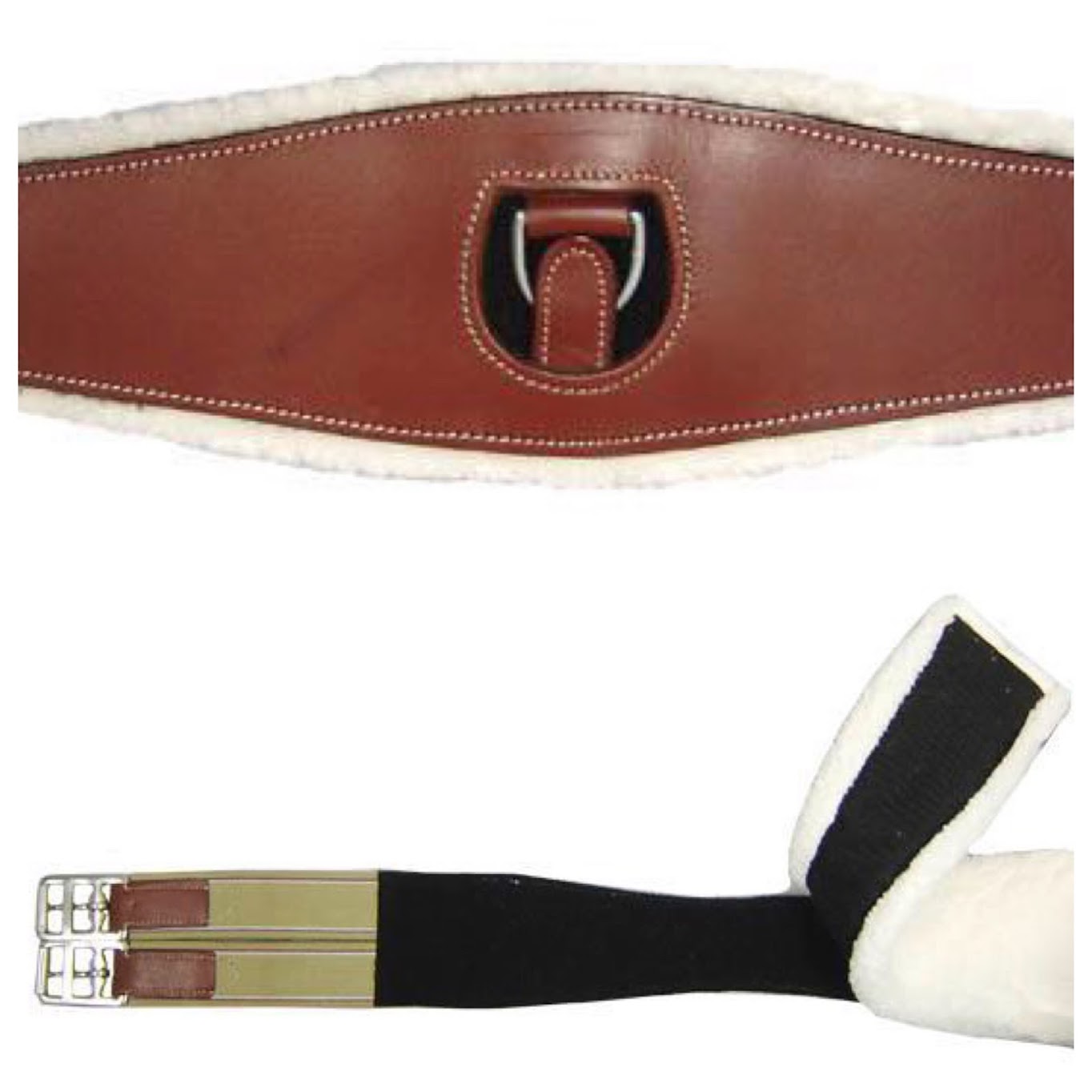 Paris Tack Fleece Lined Leather Girth