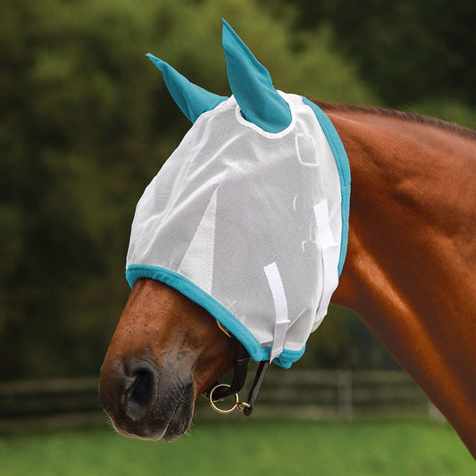 Dura-Tech® Mesh Fly Mask with Ears - Turquoise