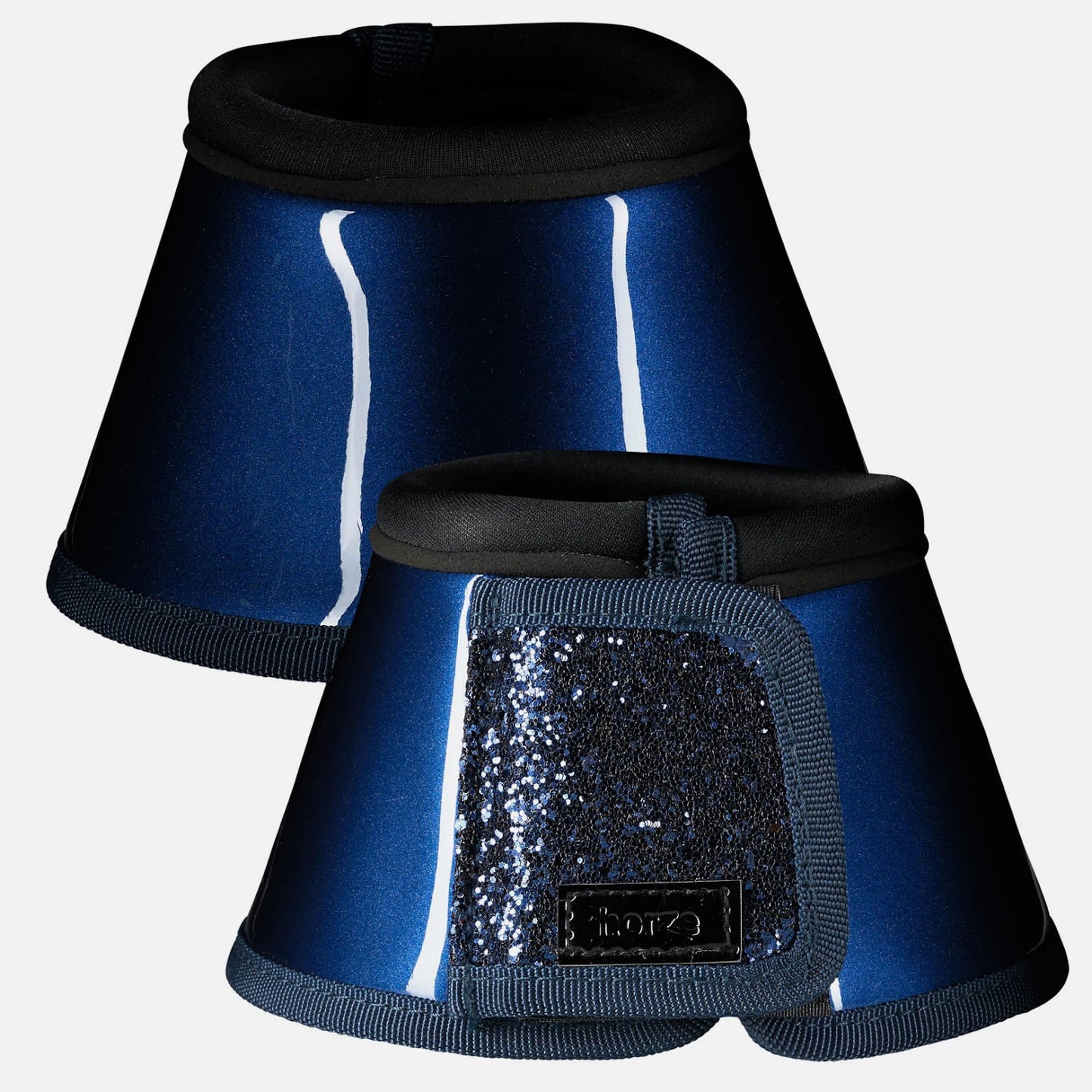 Horze Bell Boots with Glitter - Dark Blue