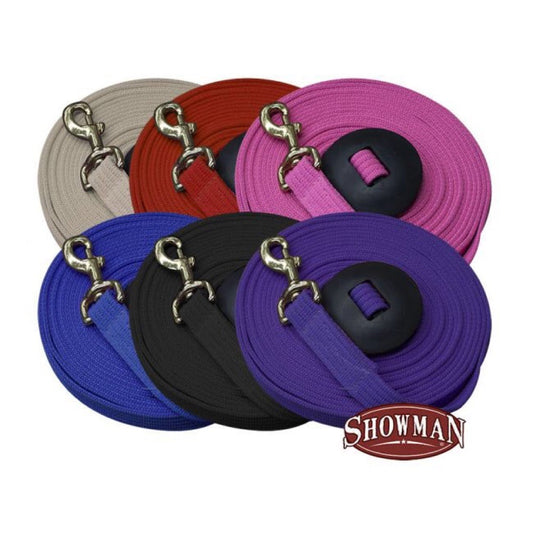 Showman® 25' Flat Cotton Web Lunge Line