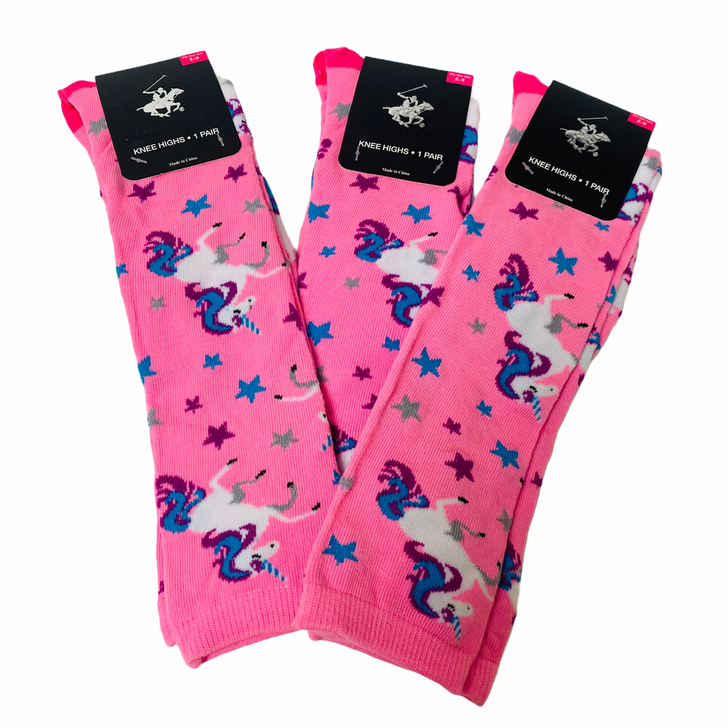 Beverly Hills Polo Club Knee High Fashion Socks - Sassy Unicorn