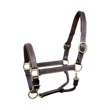 Opulence Liverpool Fancy Stitch Padded Adjustable Leather Halter