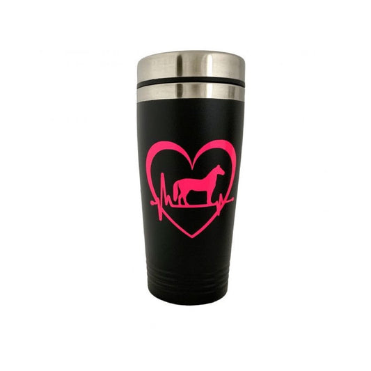 Showman® 16oz Stainless Steel Tumbler - Pink Horse Heartbeat