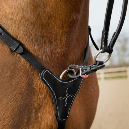 Horze Adjustable Hunting Breastplate - Black