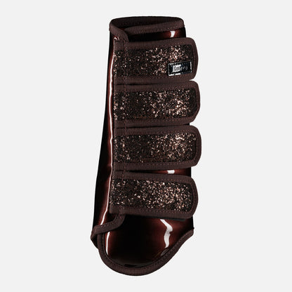 Horze Protection Boots with Glitter - Brown