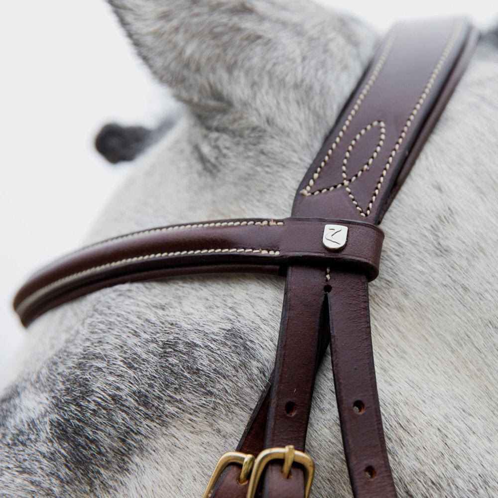 Horze Constance Padded Fancy Stitch Bridle - Brown