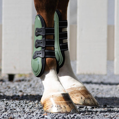 QHP Champion Tendon Boots - Olive Green