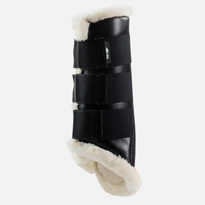 Horze Wilton Faux Fur Brushing Boots - Black