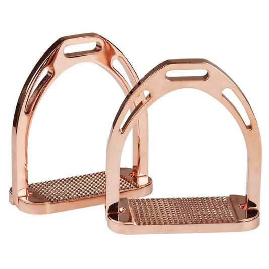 Korsteel Aluminum Stirrups - Rose Gold