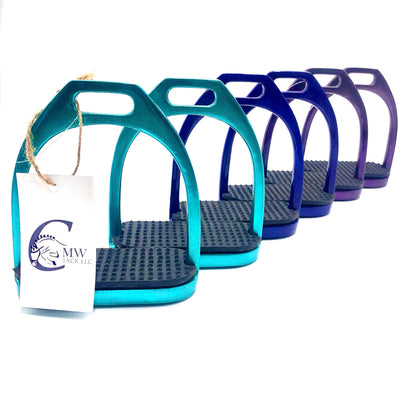 Showman® Stainless Steel Glitter Coated Stirrup Irons