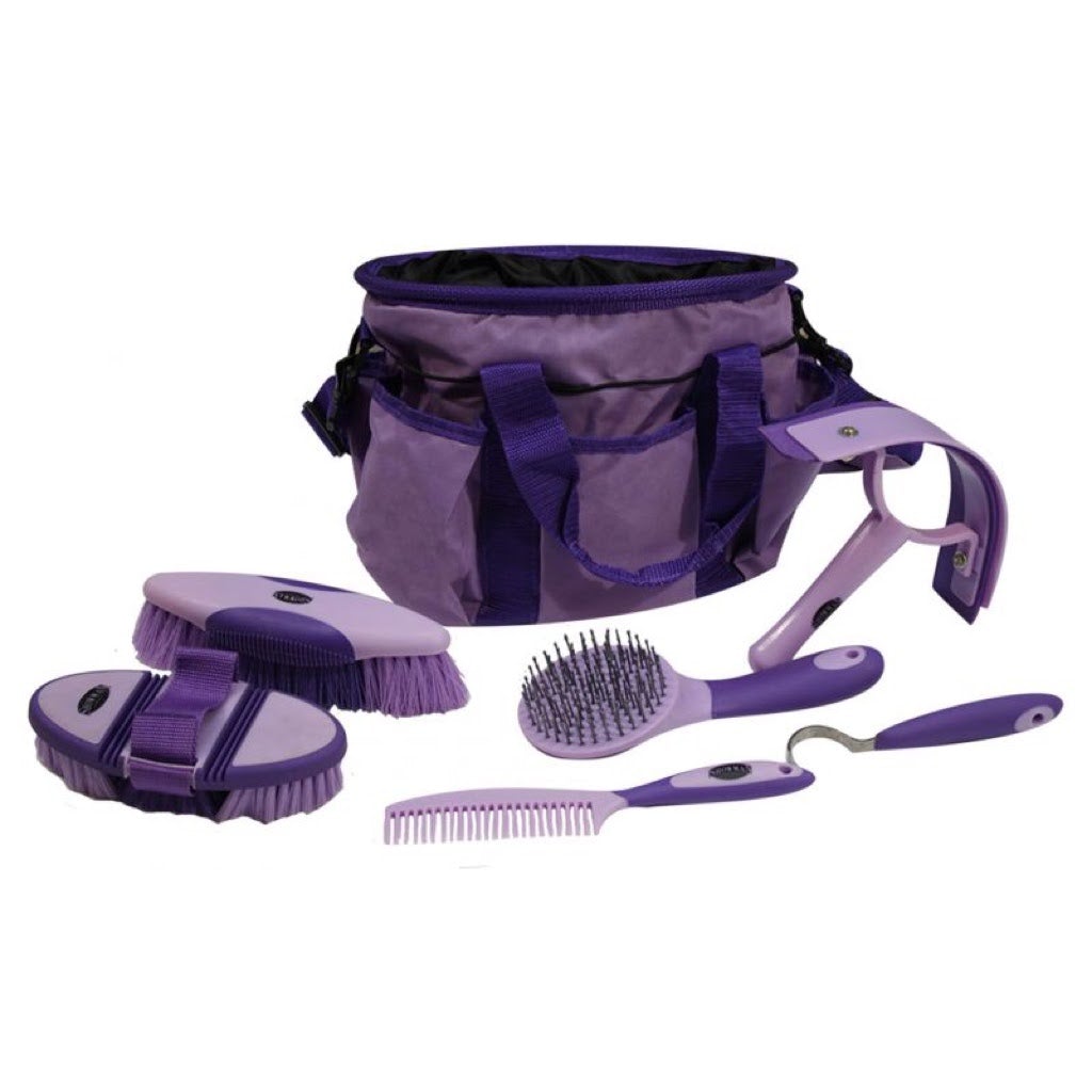 Showman® 6 Piece Soft Grip Grooming Kit - Purple