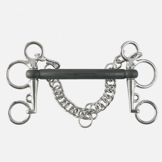 Horze Rubber Mullen Mouth Pelham Bit