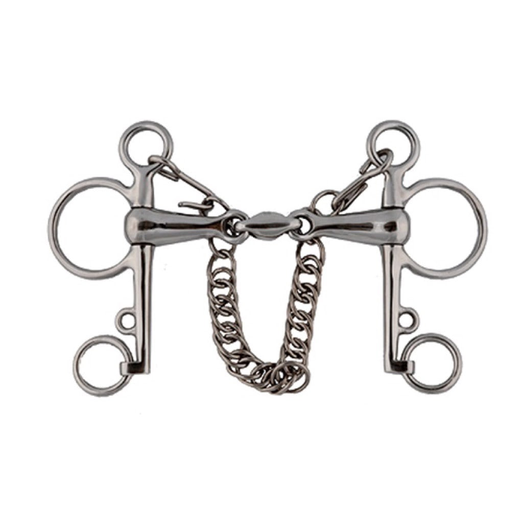 Jacks Stainless Steel Elliptical Link Pelham Bit - 5"