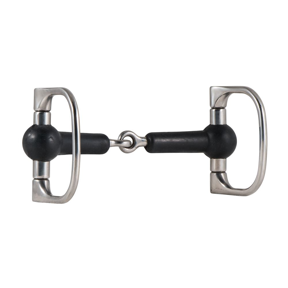 FES® Rubber D Ring Snaffle Bit - 5"