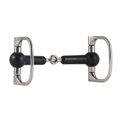 FES® Rubber D Ring Snaffle Bit - 5"