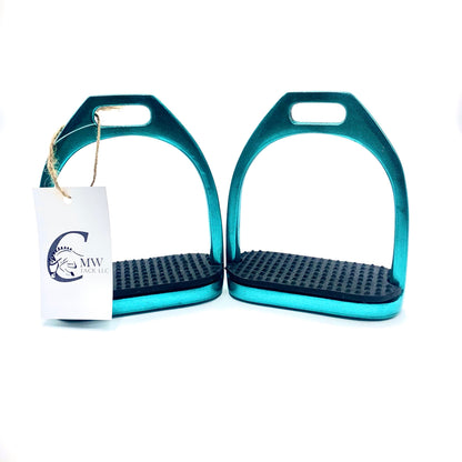 Showman® Stainless Steel Glitter Coated Stirrup Irons