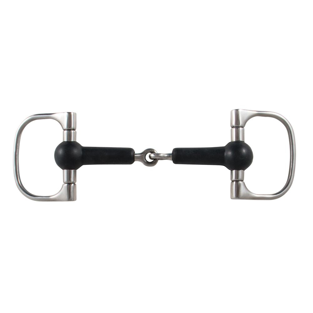 FES® Rubber D Ring Snaffle Bit - 5"