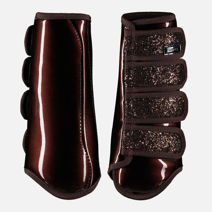Horze Protection Boots with Glitter - Brown