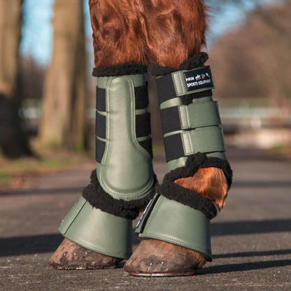 HKM Comfort Sport Boots - Green/Black