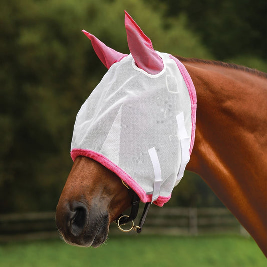 Dura-Tech® Mesh Fly Mask with Ears - Pink