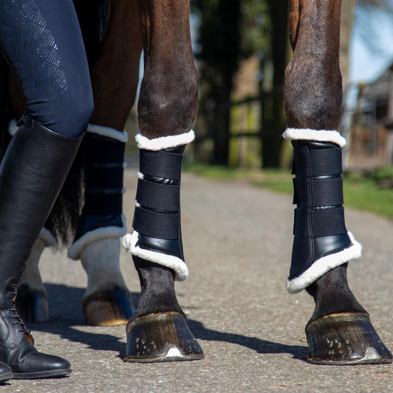 HKM Comfort Sport Boots - Black/Natural