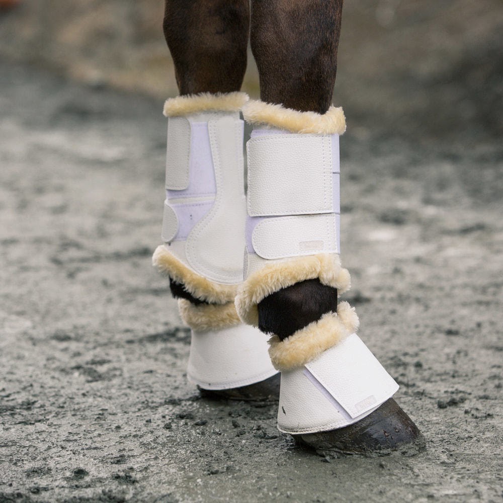 Horze Signature Bell Boots - White