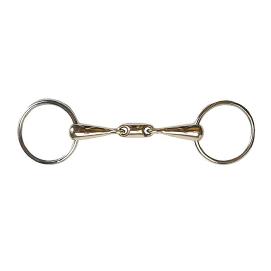 Jacks German Silver Elliptical Link Loose Ring Snaffle Bit - 5 1/8"