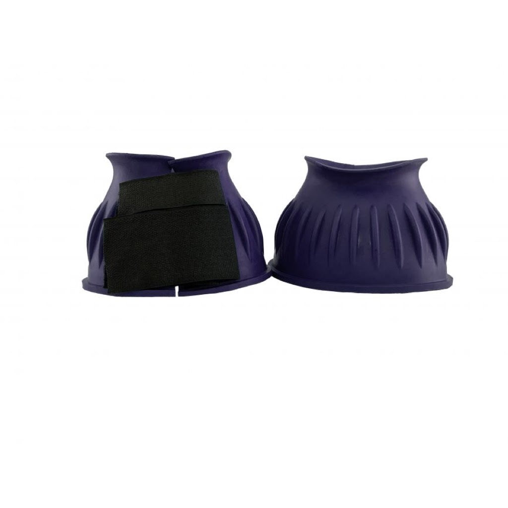 Showman® Ribbed Rubber Bell Boots with Double Closure