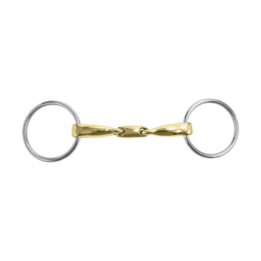 M Toulouse Curved Mouth Loose Ring Snaffle Bit with Lozenge