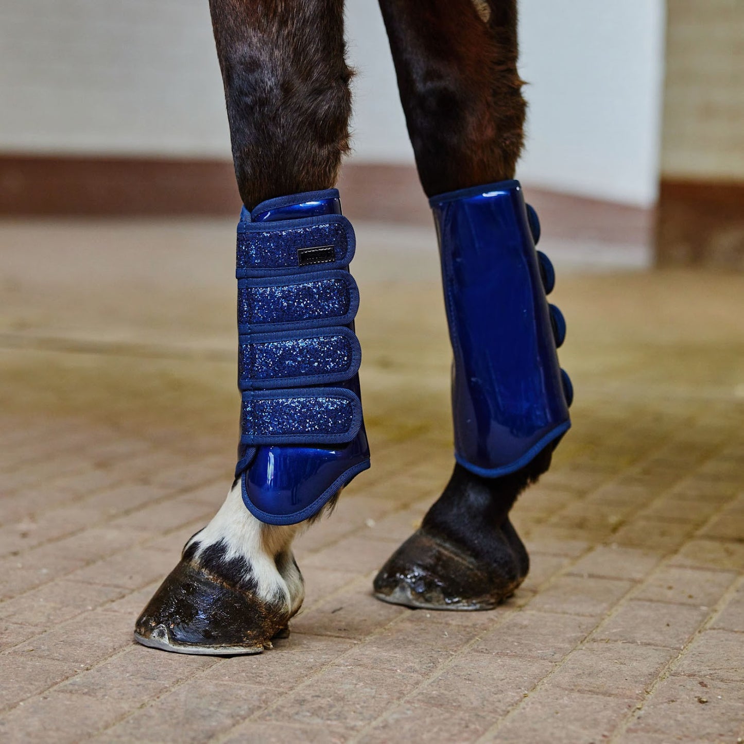 Horze Protection Boots with Glitter - Dark Blue