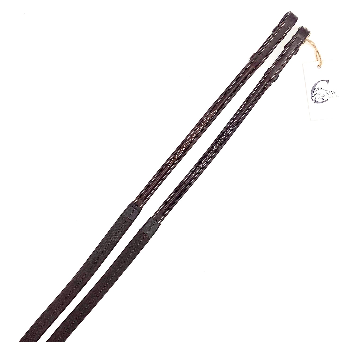Royal International Fancy Stitched Rubber Reins (Cob)