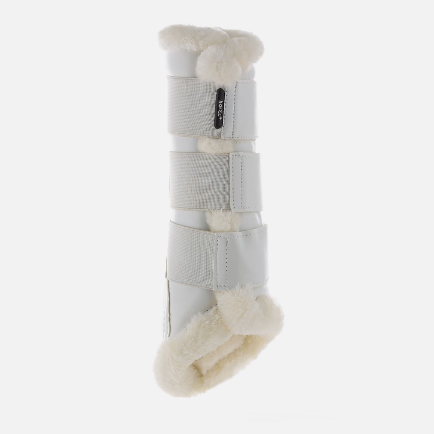 Horze Wilton Faux Fur Brushing Boots - White