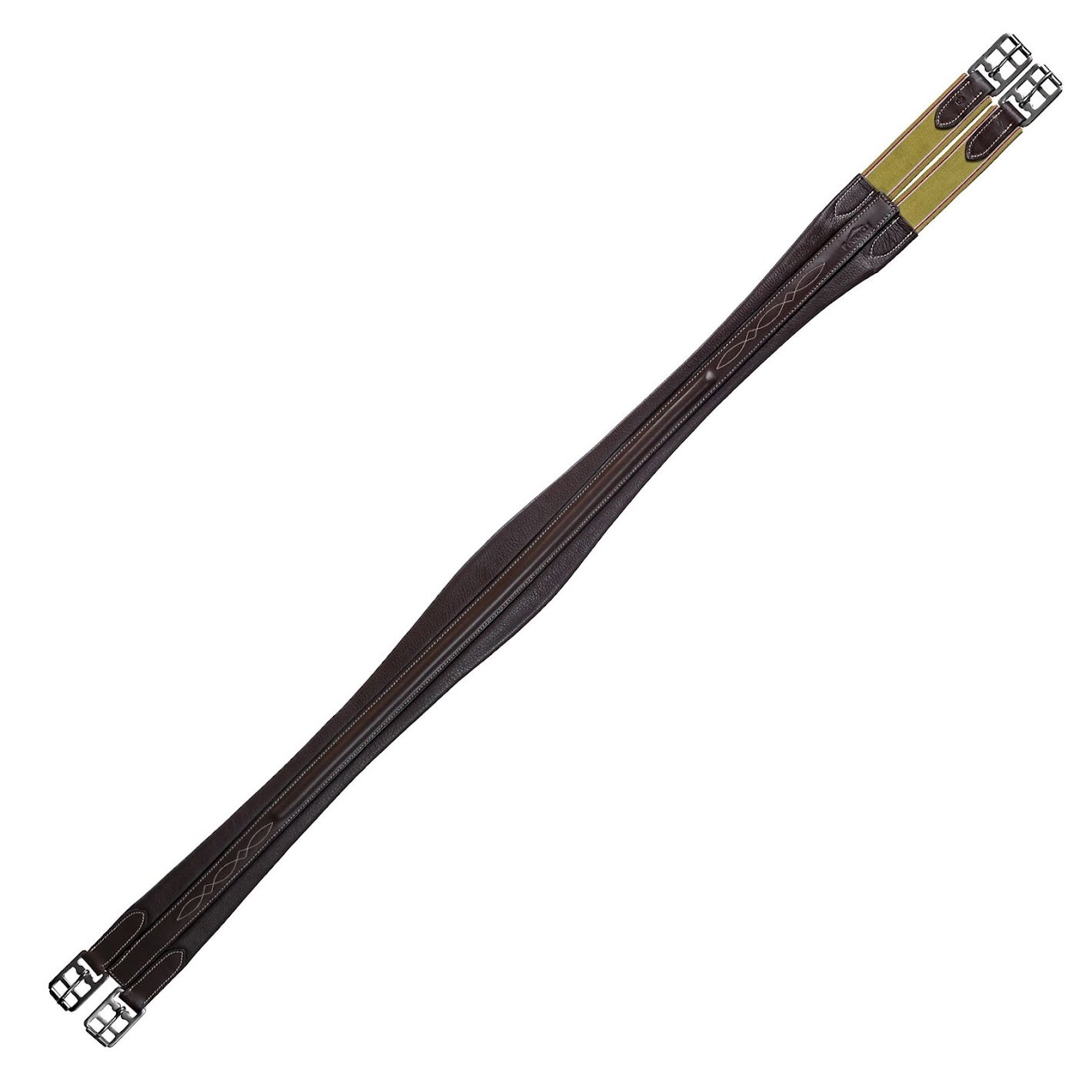 Pinnacle Fancy Stitched Girth - Havana