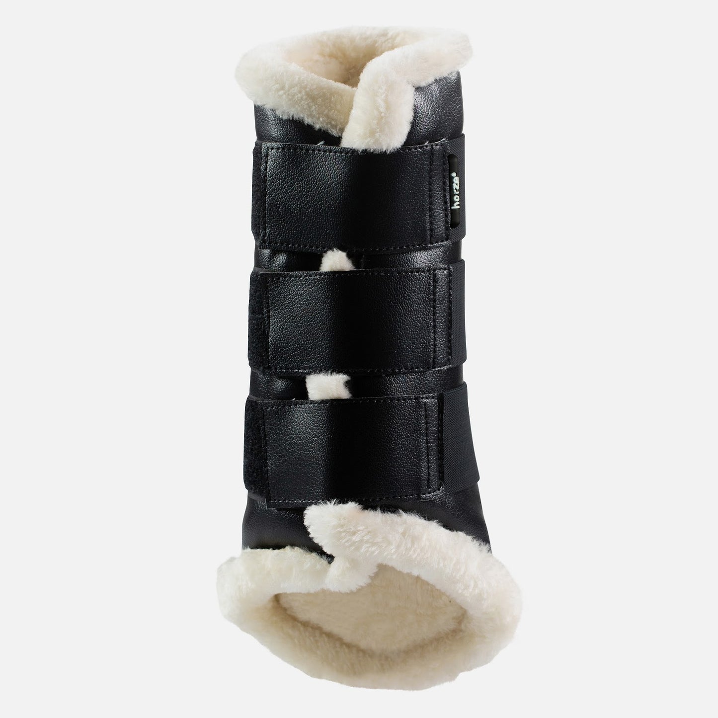 Horze Wilton Faux Fur Brushing Boots - Black