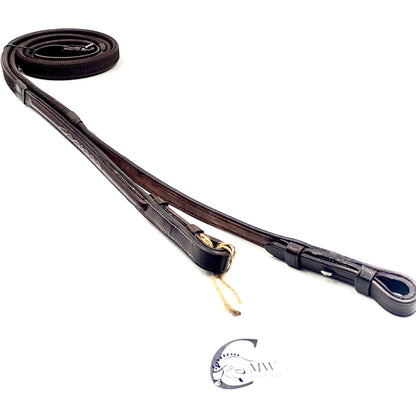 Royal International Fancy Stitched Rubber Reins (Cob)