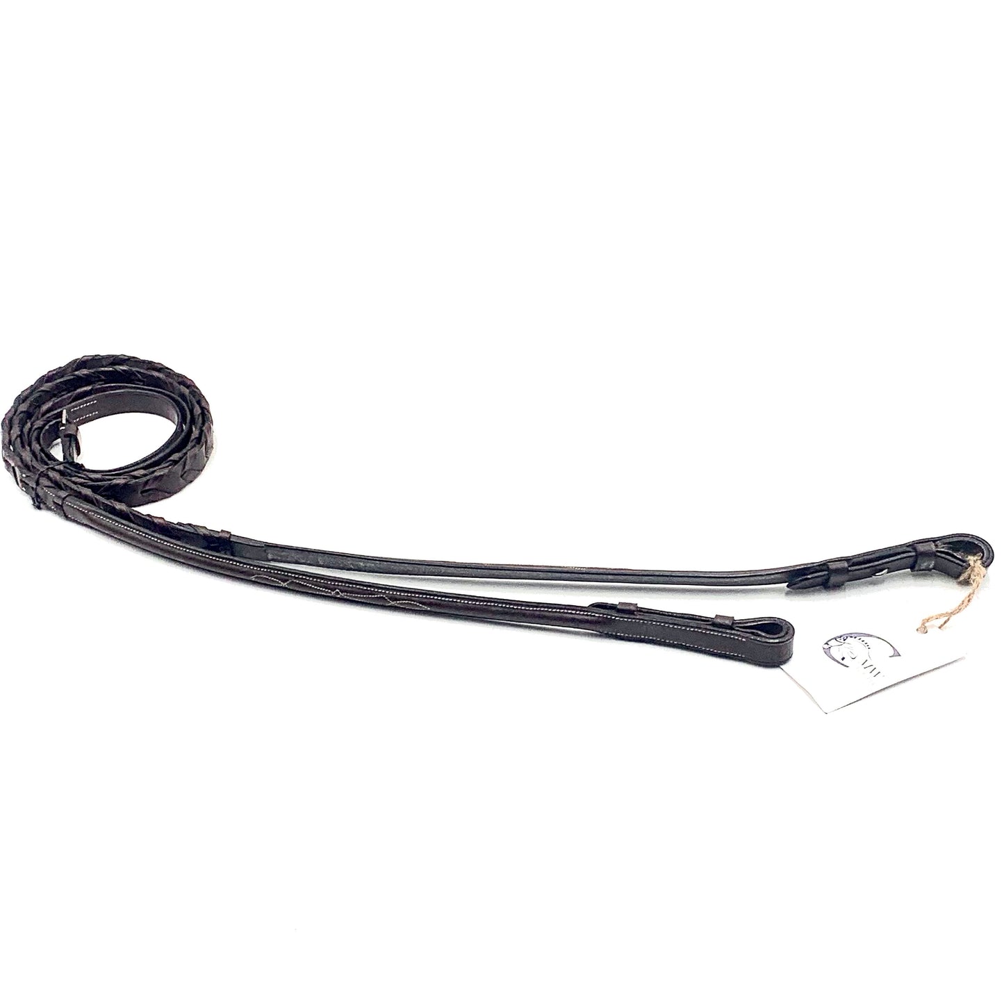Royal International Fancy Stitched Laced Reins - Brown (Pony)