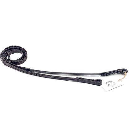 Royal International Fancy Stitched Laced Reins - Brown (Pony)